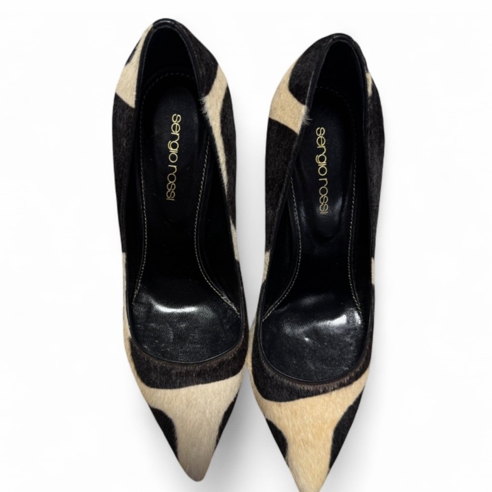 Black and cream Sergio Rossi pumps for sale!!